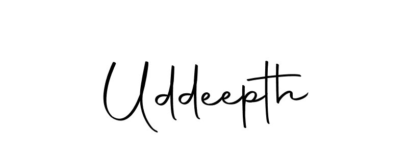 You can use this online signature creator to create a handwritten signature for the name Uddeepth. This is the best online autograph maker. Uddeepth signature style 10 images and pictures png