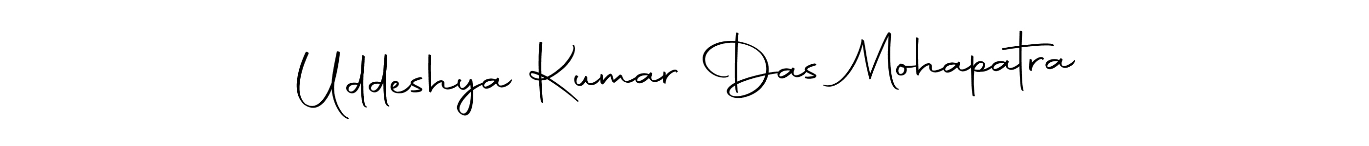 How to make Uddeshya Kumar Das Mohapatra name signature. Use Autography-DOLnW style for creating short signs online. This is the latest handwritten sign. Uddeshya Kumar Das Mohapatra signature style 10 images and pictures png