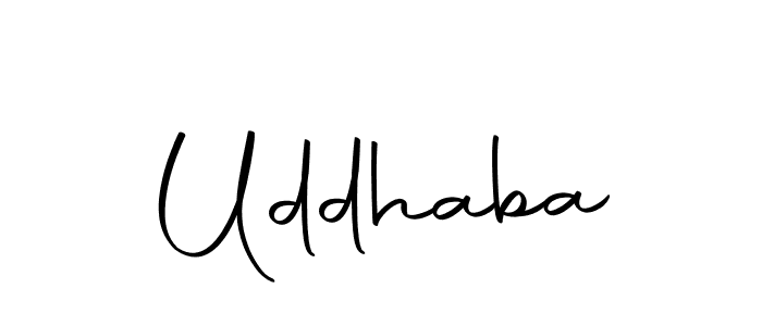 Design your own signature with our free online signature maker. With this signature software, you can create a handwritten (Autography-DOLnW) signature for name Uddhaba. Uddhaba signature style 10 images and pictures png