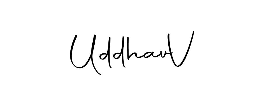 Create a beautiful signature design for name Uddhav  V. With this signature (Autography-DOLnW) fonts, you can make a handwritten signature for free. Uddhav  V signature style 10 images and pictures png