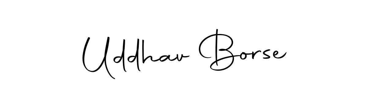How to make Uddhav Borse name signature. Use Autography-DOLnW style for creating short signs online. This is the latest handwritten sign. Uddhav Borse signature style 10 images and pictures png