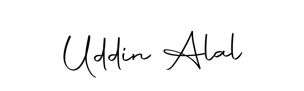 How to make Uddin Alal name signature. Use Autography-DOLnW style for creating short signs online. This is the latest handwritten sign. Uddin Alal signature style 10 images and pictures png