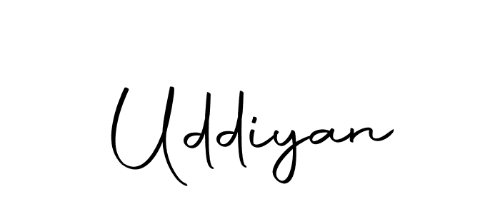 Use a signature maker to create a handwritten signature online. With this signature software, you can design (Autography-DOLnW) your own signature for name Uddiyan. Uddiyan signature style 10 images and pictures png