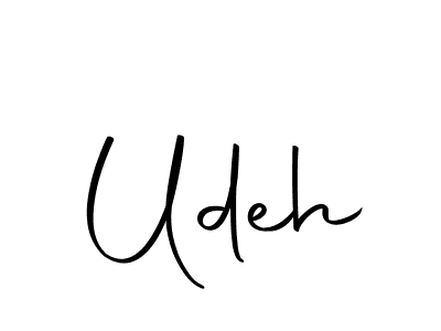 Make a beautiful signature design for name Udeh. With this signature (Autography-DOLnW) style, you can create a handwritten signature for free. Udeh signature style 10 images and pictures png