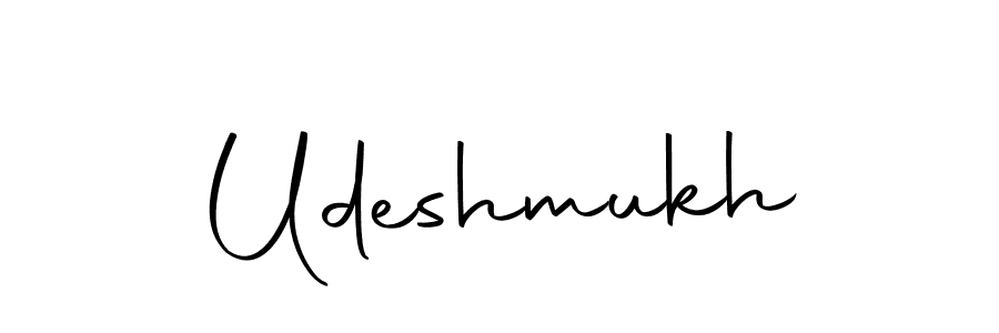Design your own signature with our free online signature maker. With this signature software, you can create a handwritten (Autography-DOLnW) signature for name Udeshmukh. Udeshmukh signature style 10 images and pictures png