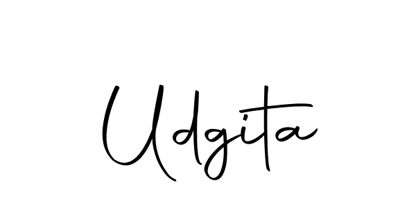 Create a beautiful signature design for name Udgita. With this signature (Autography-DOLnW) fonts, you can make a handwritten signature for free. Udgita signature style 10 images and pictures png