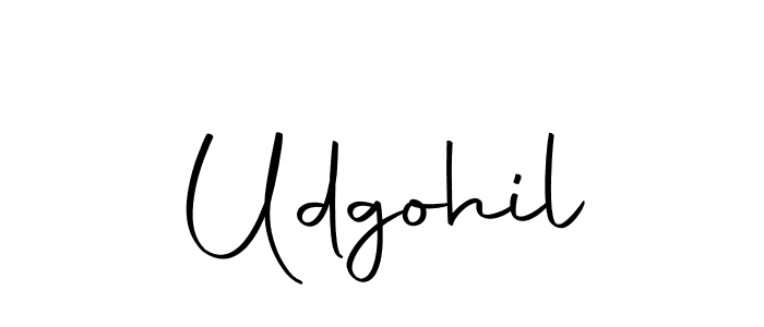 Use a signature maker to create a handwritten signature online. With this signature software, you can design (Autography-DOLnW) your own signature for name Udgohil. Udgohil signature style 10 images and pictures png