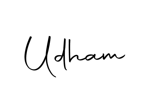 Udham stylish signature style. Best Handwritten Sign (Autography-DOLnW) for my name. Handwritten Signature Collection Ideas for my name Udham. Udham signature style 10 images and pictures png