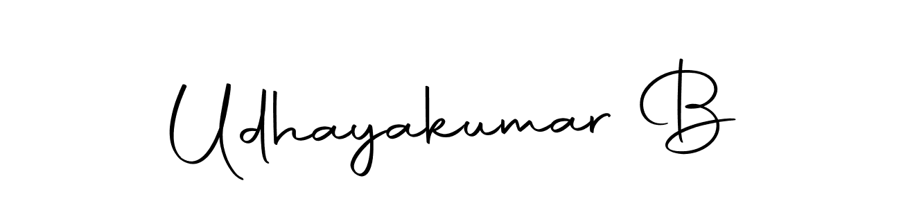 How to make Udhayakumar B name signature. Use Autography-DOLnW style for creating short signs online. This is the latest handwritten sign. Udhayakumar B signature style 10 images and pictures png