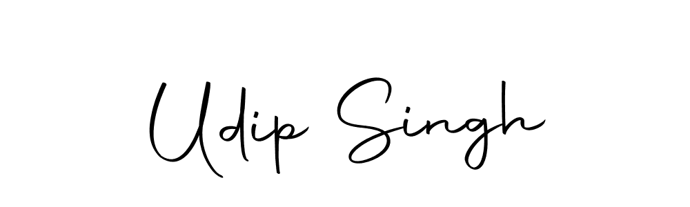 Create a beautiful signature design for name Udip Singh. With this signature (Autography-DOLnW) fonts, you can make a handwritten signature for free. Udip Singh signature style 10 images and pictures png