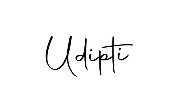 Design your own signature with our free online signature maker. With this signature software, you can create a handwritten (Autography-DOLnW) signature for name Udipti. Udipti signature style 10 images and pictures png