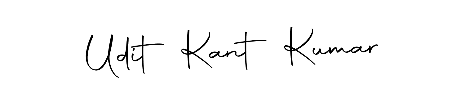 How to make Udit Kant Kumar name signature. Use Autography-DOLnW style for creating short signs online. This is the latest handwritten sign. Udit Kant Kumar signature style 10 images and pictures png