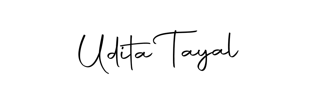 Create a beautiful signature design for name Udita Tayal. With this signature (Autography-DOLnW) fonts, you can make a handwritten signature for free. Udita Tayal signature style 10 images and pictures png