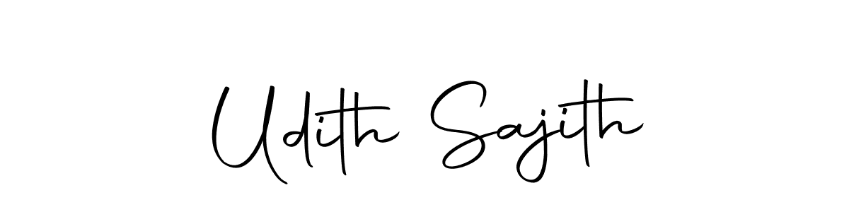 How to make Udith Sajith name signature. Use Autography-DOLnW style for creating short signs online. This is the latest handwritten sign. Udith Sajith signature style 10 images and pictures png
