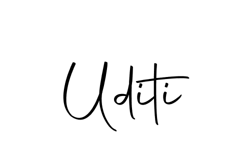 Design your own signature with our free online signature maker. With this signature software, you can create a handwritten (Autography-DOLnW) signature for name Uditi. Uditi signature style 10 images and pictures png