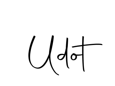 You should practise on your own different ways (Autography-DOLnW) to write your name (Udot) in signature. don't let someone else do it for you. Udot signature style 10 images and pictures png