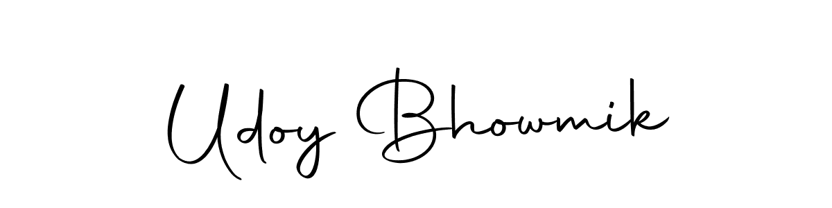 Design your own signature with our free online signature maker. With this signature software, you can create a handwritten (Autography-DOLnW) signature for name Udoy Bhowmik. Udoy Bhowmik signature style 10 images and pictures png