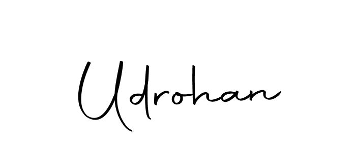 Use a signature maker to create a handwritten signature online. With this signature software, you can design (Autography-DOLnW) your own signature for name Udrohan. Udrohan signature style 10 images and pictures png