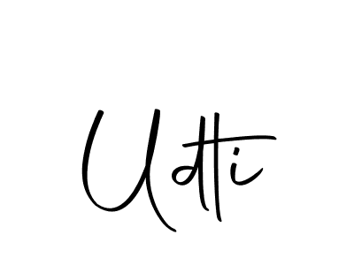 Design your own signature with our free online signature maker. With this signature software, you can create a handwritten (Autography-DOLnW) signature for name Udti. Udti signature style 10 images and pictures png