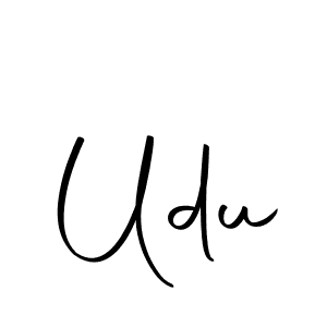 You should practise on your own different ways (Autography-DOLnW) to write your name (Udu) in signature. don't let someone else do it for you. Udu signature style 10 images and pictures png