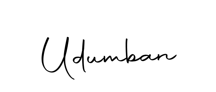 Create a beautiful signature design for name Udumban. With this signature (Autography-DOLnW) fonts, you can make a handwritten signature for free. Udumban signature style 10 images and pictures png