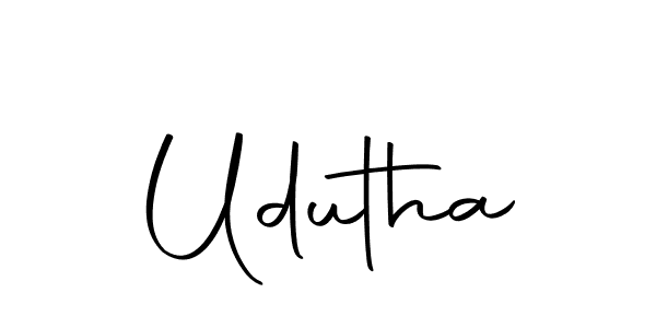 You can use this online signature creator to create a handwritten signature for the name Udutha. This is the best online autograph maker. Udutha signature style 10 images and pictures png