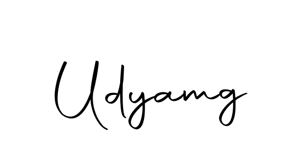 Use a signature maker to create a handwritten signature online. With this signature software, you can design (Autography-DOLnW) your own signature for name Udyamg. Udyamg signature style 10 images and pictures png