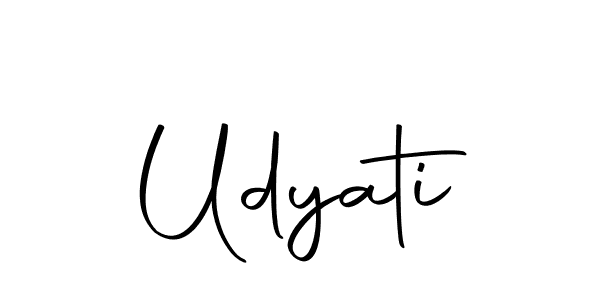 Create a beautiful signature design for name Udyati. With this signature (Autography-DOLnW) fonts, you can make a handwritten signature for free. Udyati signature style 10 images and pictures png