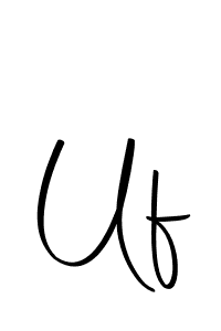 You should practise on your own different ways (Autography-DOLnW) to write your name (Uf) in signature. don't let someone else do it for you. Uf signature style 10 images and pictures png