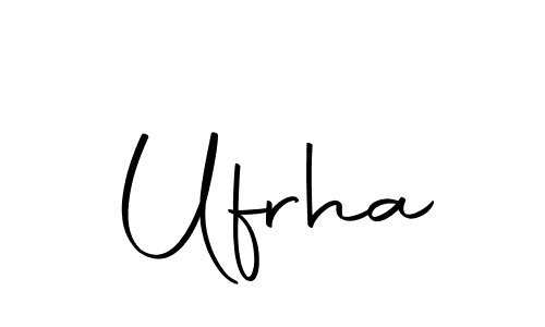 Use a signature maker to create a handwritten signature online. With this signature software, you can design (Autography-DOLnW) your own signature for name Ufrha. Ufrha signature style 10 images and pictures png
