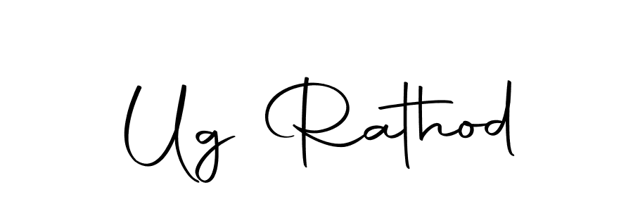 How to make Ug Rathod name signature. Use Autography-DOLnW style for creating short signs online. This is the latest handwritten sign. Ug Rathod signature style 10 images and pictures png