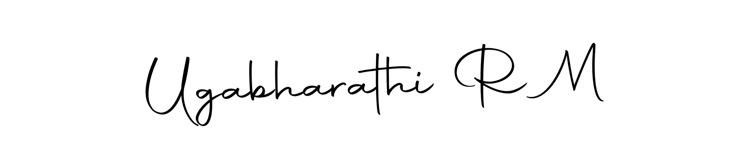 Make a beautiful signature design for name Ugabharathi R M. With this signature (Autography-DOLnW) style, you can create a handwritten signature for free. Ugabharathi R M signature style 10 images and pictures png