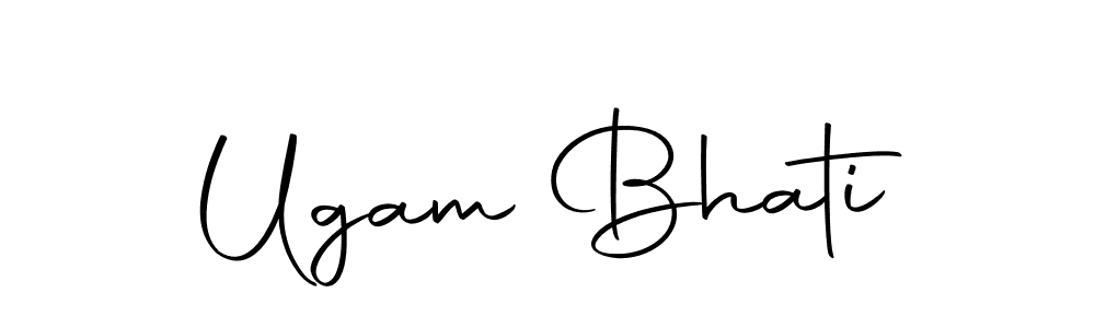 Create a beautiful signature design for name Ugam Bhati. With this signature (Autography-DOLnW) fonts, you can make a handwritten signature for free. Ugam Bhati signature style 10 images and pictures png