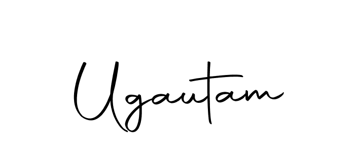 You should practise on your own different ways (Autography-DOLnW) to write your name (Ugautam) in signature. don't let someone else do it for you. Ugautam signature style 10 images and pictures png