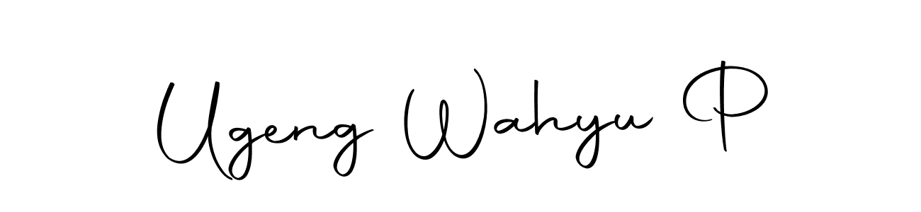 Here are the top 10 professional signature styles for the name Ugeng Wahyu P. These are the best autograph styles you can use for your name. Ugeng Wahyu P signature style 10 images and pictures png