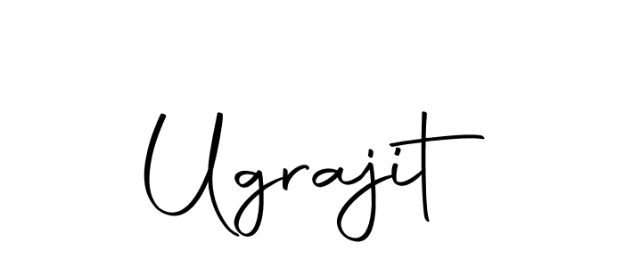 How to make Ugrajit name signature. Use Autography-DOLnW style for creating short signs online. This is the latest handwritten sign. Ugrajit signature style 10 images and pictures png