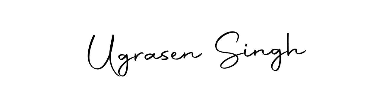 How to make Ugrasen Singh name signature. Use Autography-DOLnW style for creating short signs online. This is the latest handwritten sign. Ugrasen Singh signature style 10 images and pictures png