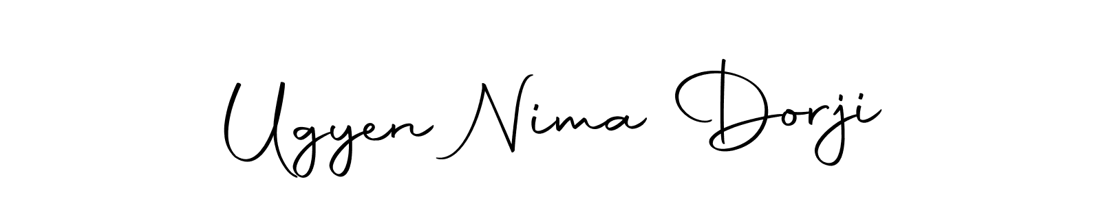 Create a beautiful signature design for name Ugyen Nima Dorji. With this signature (Autography-DOLnW) fonts, you can make a handwritten signature for free. Ugyen Nima Dorji signature style 10 images and pictures png