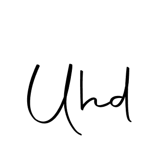 Make a beautiful signature design for name Uhd. With this signature (Autography-DOLnW) style, you can create a handwritten signature for free. Uhd signature style 10 images and pictures png