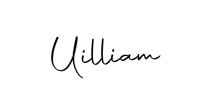 How to make Uilliam name signature. Use Autography-DOLnW style for creating short signs online. This is the latest handwritten sign. Uilliam signature style 10 images and pictures png