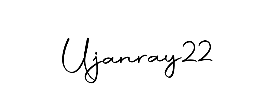 How to make Ujanray22 name signature. Use Autography-DOLnW style for creating short signs online. This is the latest handwritten sign. Ujanray22 signature style 10 images and pictures png