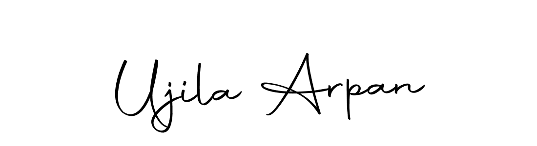 The best way (Autography-DOLnW) to make a short signature is to pick only two or three words in your name. The name Ujila Arpan include a total of six letters. For converting this name. Ujila Arpan signature style 10 images and pictures png