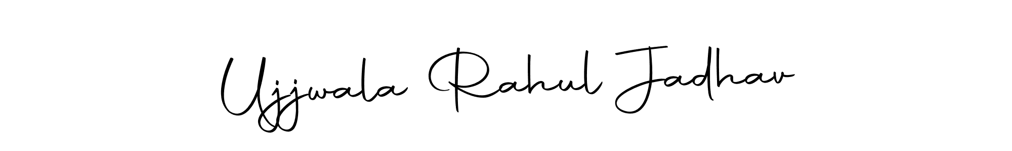 Ujjwala Rahul Jadhav stylish signature style. Best Handwritten Sign (Autography-DOLnW) for my name. Handwritten Signature Collection Ideas for my name Ujjwala Rahul Jadhav. Ujjwala Rahul Jadhav signature style 10 images and pictures png