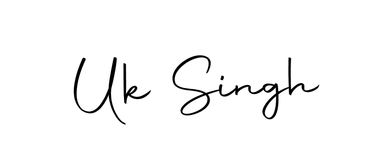 Create a beautiful signature design for name Uk Singh. With this signature (Autography-DOLnW) fonts, you can make a handwritten signature for free. Uk Singh signature style 10 images and pictures png