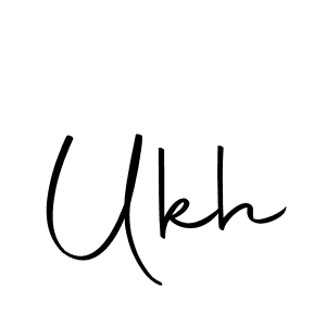 Design your own signature with our free online signature maker. With this signature software, you can create a handwritten (Autography-DOLnW) signature for name Ukh. Ukh signature style 10 images and pictures png