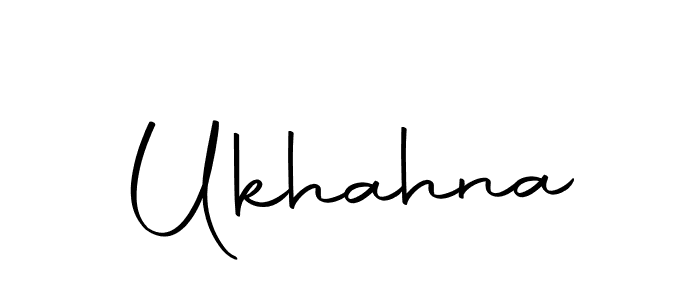 You should practise on your own different ways (Autography-DOLnW) to write your name (Ukhahna) in signature. don't let someone else do it for you. Ukhahna signature style 10 images and pictures png
