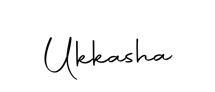 Make a beautiful signature design for name Ukkasha. With this signature (Autography-DOLnW) style, you can create a handwritten signature for free. Ukkasha signature style 10 images and pictures png