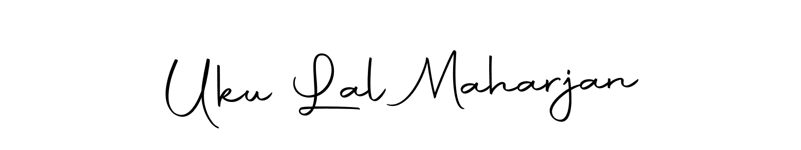 How to make Uku Lal Maharjan name signature. Use Autography-DOLnW style for creating short signs online. This is the latest handwritten sign. Uku Lal Maharjan signature style 10 images and pictures png