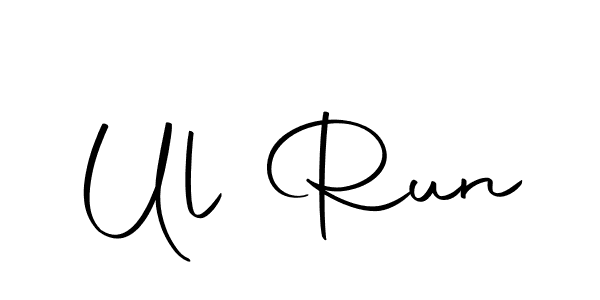 Create a beautiful signature design for name Ul Run. With this signature (Autography-DOLnW) fonts, you can make a handwritten signature for free. Ul Run signature style 10 images and pictures png