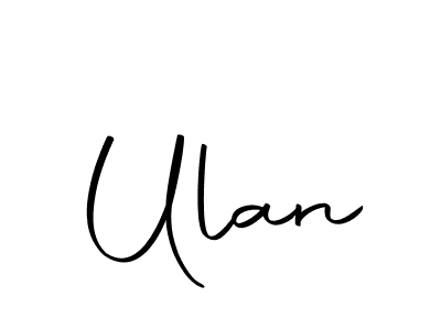 Use a signature maker to create a handwritten signature online. With this signature software, you can design (Autography-DOLnW) your own signature for name Ulan. Ulan signature style 10 images and pictures png